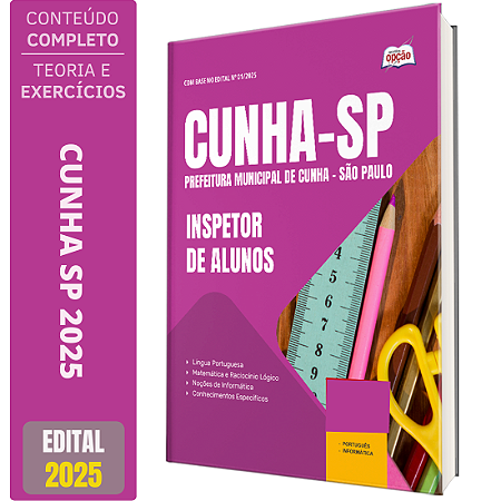 Apostila Prefeitura de Cunha SP 2025 - Inspetor de Alunos