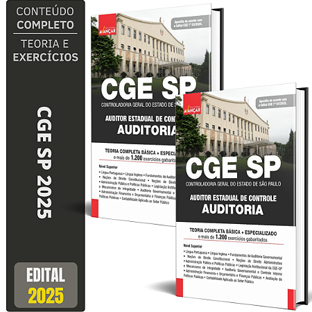 Apostila CGE SP 2025 - Auditor Estadual de Controle - AUDITORIA