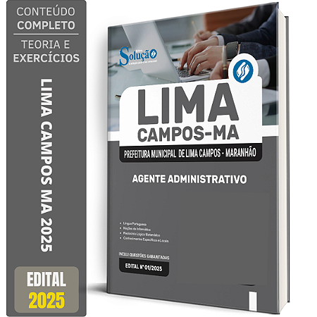 Apostila Prefeitura de Lima Campos-MA 2025 - Agente Administrativo