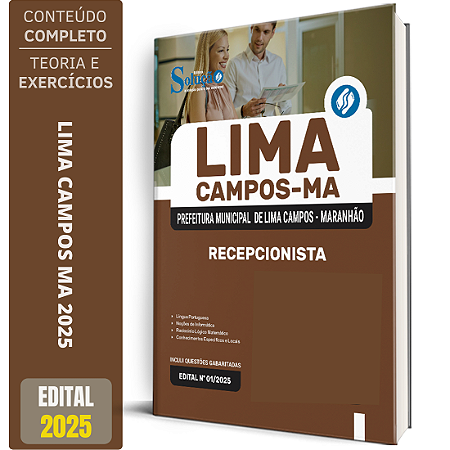 Apostila Prefeitura de Lima Campos MA 2025 - Recepcionista