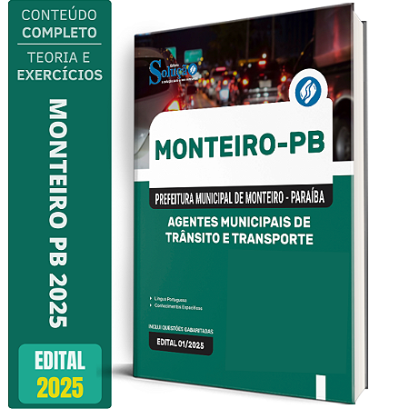 Apostila Prefeitura de Monteiro PB 2025 - Agentes Municipais de Trânsito e Transporte