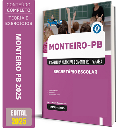 Apostila Prefeitura de Monteiro PB 2025 - Secretário Escolar