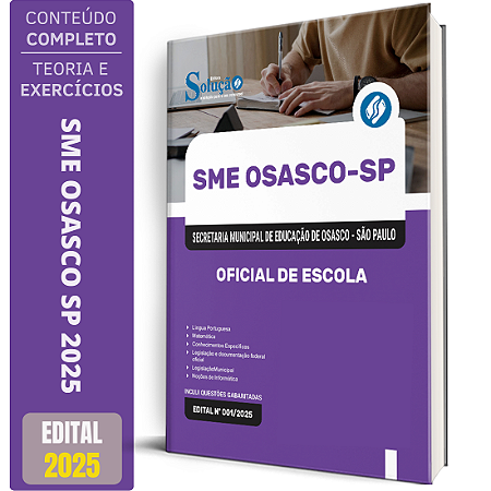Apostila SME-Osasco SP 2025 - Oficial de Escola