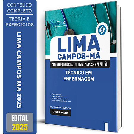 Apostila Prefeitura de Lima Campos MA 2025 - Técnico em Enfermagem