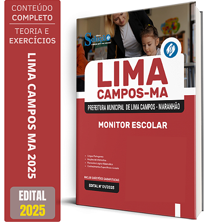 Apostila Prefeitura de Lima Campos MA 2025 - Monitor Escolar