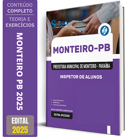 Apostila Prefeitura de Monteiro PB 2025 - Inspetor de Alunos