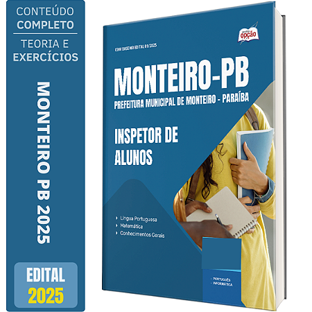 Apostila Concurso Monteiro Pb 2025 - Inspetor De Alunos