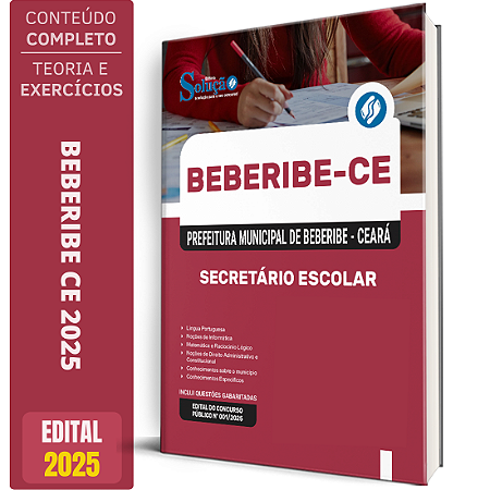 Apostila Prefeitura de Beberibe CE 2025 - Secretário Escolar