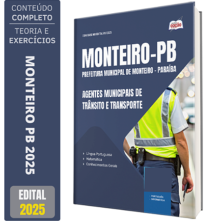 Apostila Concurso Monteiro PB 2025 - Agentes Municipais de Trânsito e Transporte