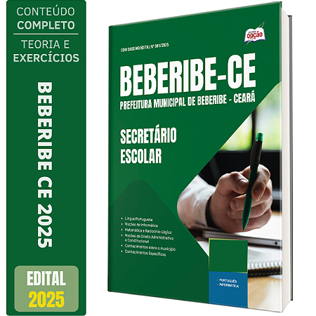 Apostila Prefeitura de Beberibe CE 2025 - Secretário Escolar