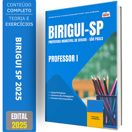 Apostila Prefeitura de Birigui SP 2025 - Professor I