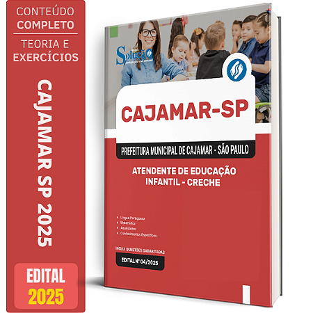 Apostila Prefeitura de Cajamar SP 2025 - Atendente de Educação Infantil - Creche