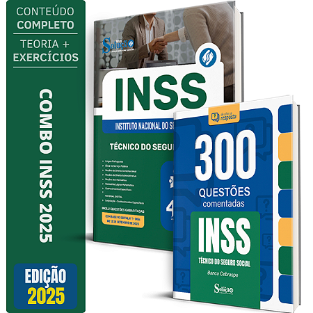 Kit Combo INSS Técnico 2025 - Apostila + Questões Comentadas
