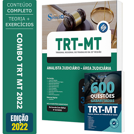 Combo TRT MT 23 - Analista Judiciário - Área Judiciária + Questões
