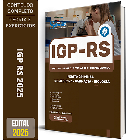 Apostila IGP RS 2025 - Perito Criminal - Biomedicina - Farmácia - Biologia
