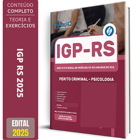 Apostila IGP RS 2025 - Perito Criminal - Psicologia