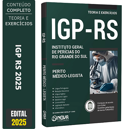 Apostila Concurso IGP RS 2025 - Perito Médico - Legista