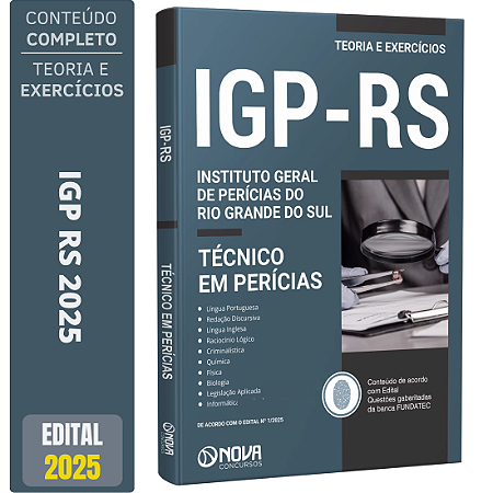Apostila IGP RS 2025 - Técnico em Perícias