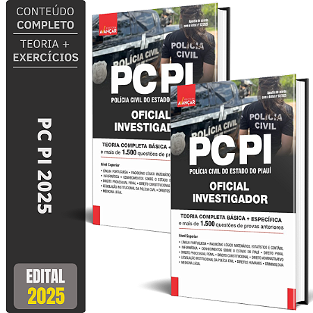 Apostila Concurso PC PI 2025 - Oficial Investigador De Polícia