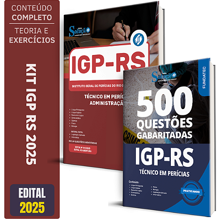Kit Apostila IGP RS 2025 - Técnico Perícias - Administração