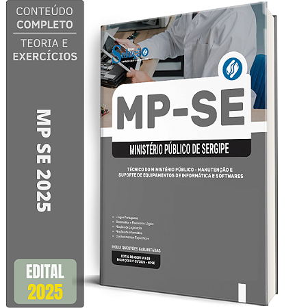 Apostila MP SE 2025 - Técnico do Ministério Público - Manutenção e Suporte de Equipamentos de Informática e Softwares