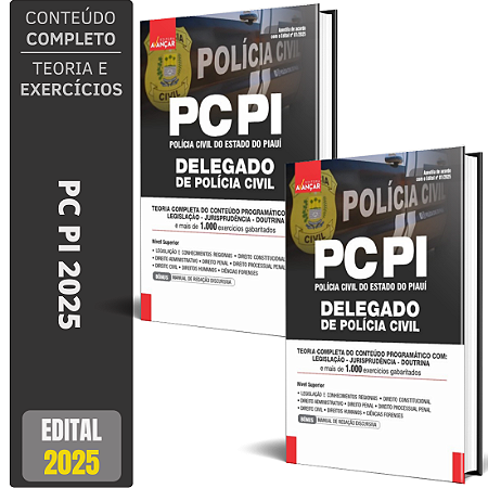 Apostila Concurso PC PI 2025 - Delegado De Polícia Civil