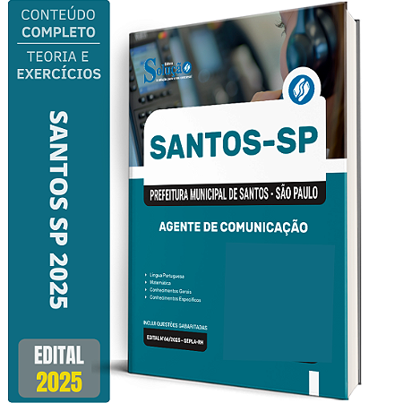 Apostila Prefeitura de Santos SP 2025 - Agente de Comunicação