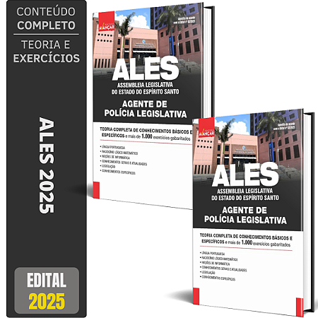 Apostila Concurso ALES 2025 - Agente De Polícia Legislativa