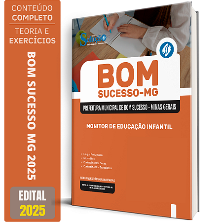 Apostila Prefeitura de Bom Sucesso MG 2025 - Monitor de Educação Infantil