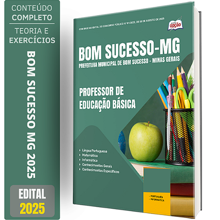 Apostila Prefeitura de Bom Sucesso MG 2025 - Professor de Educação Básica