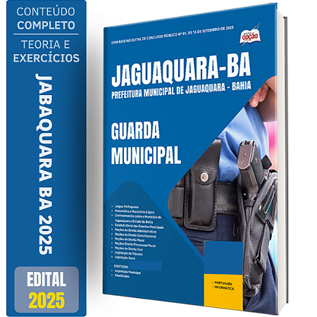 Apostila Prefeitura de Jaguaquara BA 2025 - Guarda Municipal