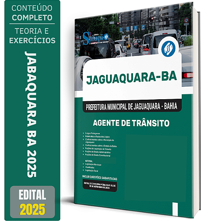 Apostila Prefeitura de Jaguaquara BA 2025 - Agente de Trânsito