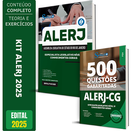 Kit Apostila Alerj - Legislativo 4 - Conhecimentos Gerais + Testes