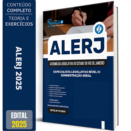 Apostila ALERJ 2025 - Especialista Legislativo Nível 3 - Administração Geral