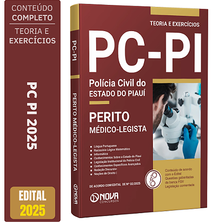 Apostila PC PI 2025 - Perito Oficial Criminal - Médico Legista