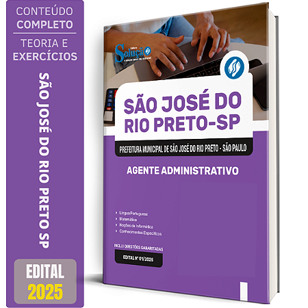 Apostila Prefeitura de São José do Rio Preto SP 2025 - Agente Administrativo