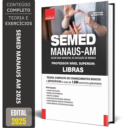Apostila Semed Manaus Am 2025 - Professor De Libras