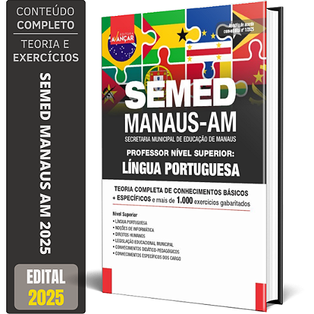 Apostila Semed Manaus Am 2025 - Professor Língua Portuguesa