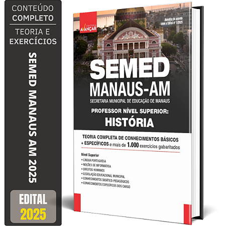 Apostila Semed Manaus Am 2025 - Professor De História