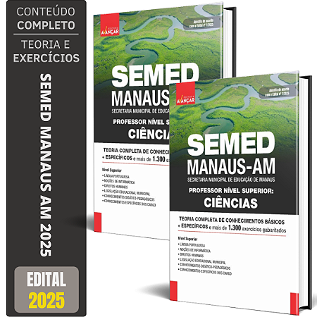 Apostila Semed Manaus Am 2025 - Professor De Ciências
