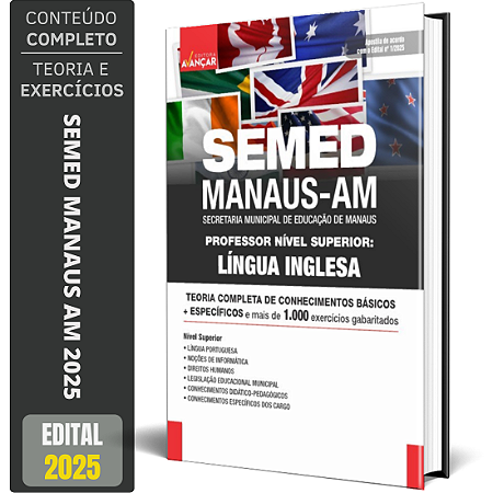 Apostila Semed Manaus Am 2025 - Professor De Língua Inglesa