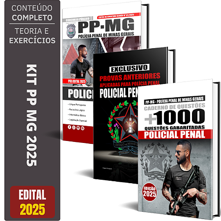 Kit Apostila Polícia Penal Mg Agente + Provas E Questões