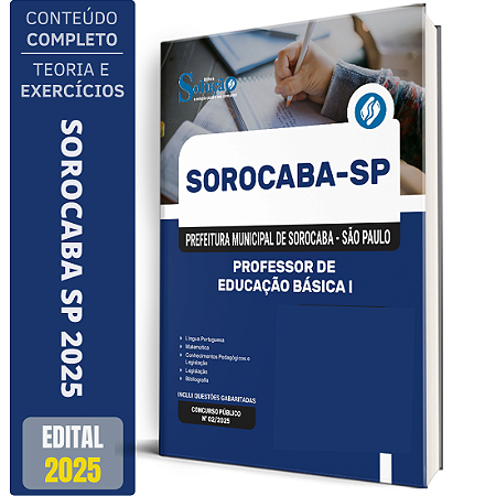 Apostila Prefeitura de Sorocaba SP 2025 - Professor de Educação Básica 1