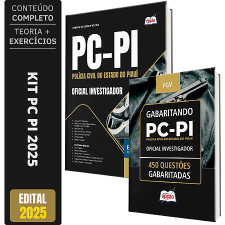 Kit Apostila Pc Pi 2025 - Oficial Investigador + Testes