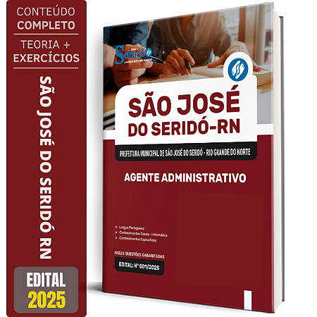 Apostila Prefeitura de São José do Seridó RN 2025 - Agente Administrativo