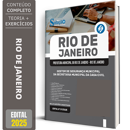 Apostila Prefeitura Rio de Janeiro RJ 2025 - Gestor de Segurança Municipal da Secretaria Municipal da Casa Civil