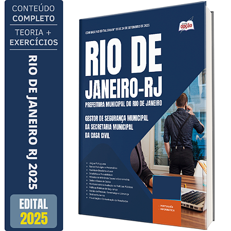 Apostila Rio de Janeiro RJ 2025 - Gestor de Segurança Municipal da Secretaria Municipal da Casa Civil