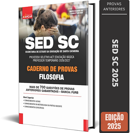 Apostila Filosofia SED SC 2025 - Caderno De Provas / Revisão