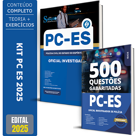 Kit Apostila PC ES 205 - Oficial Investigador + Testes
