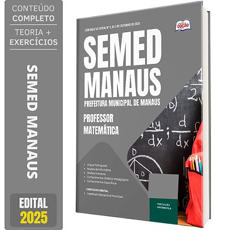 Apostila Concurso SEMED MANAUS 2025 - Professor de Matemática